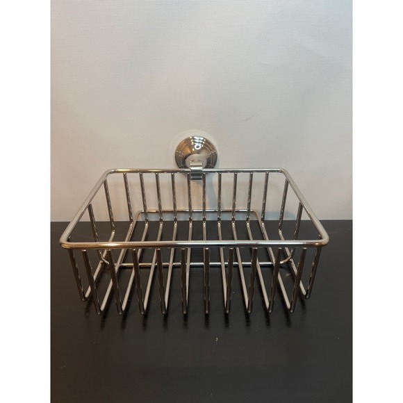 Pottery Barn Other - Pottery Barn Mercer Shower Caddy Polished Nickel Wall Mount Wire Basket 9"